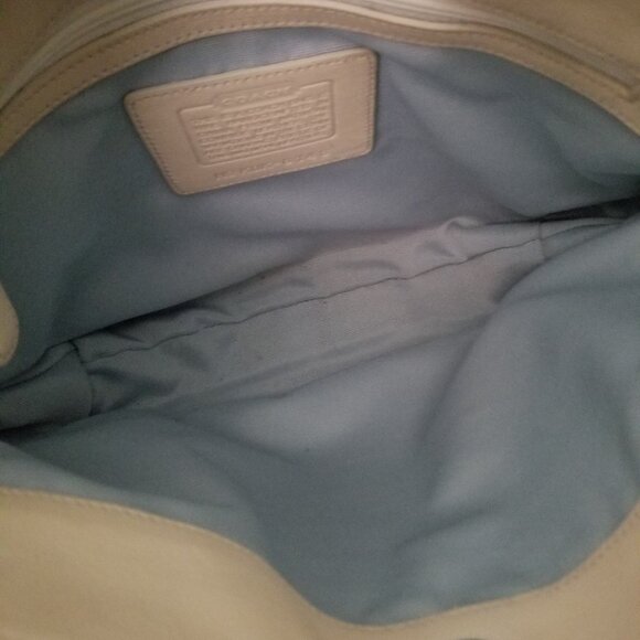 Authentic Coach Brown Cream Satchel Handbag - Picture 3 of 7